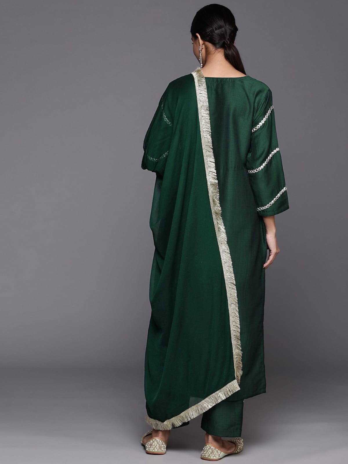 Rayon Slub Embroidered Kurta Set With Dupatta