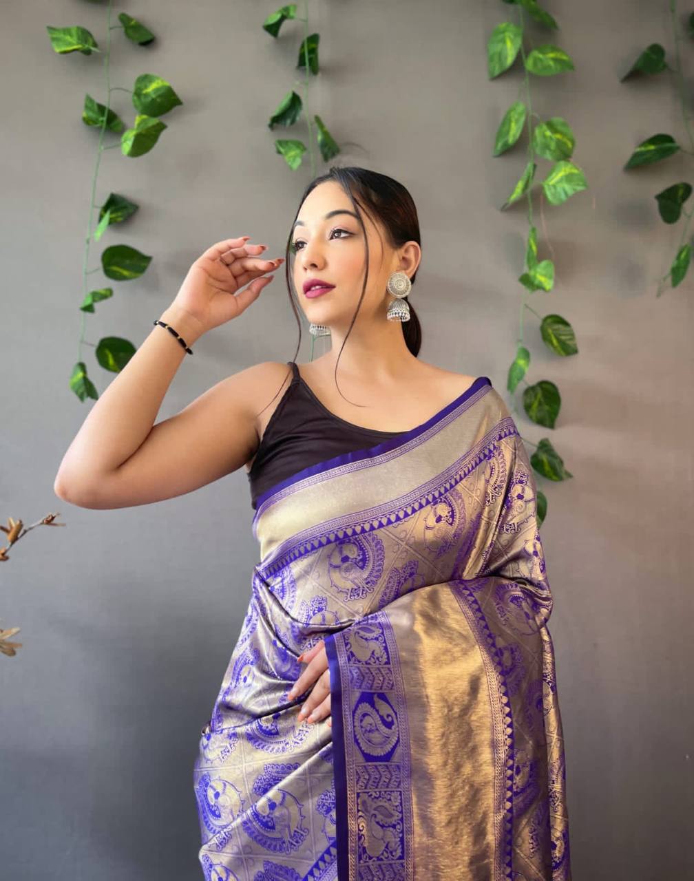 Heavy Silk Pure Blue Saree