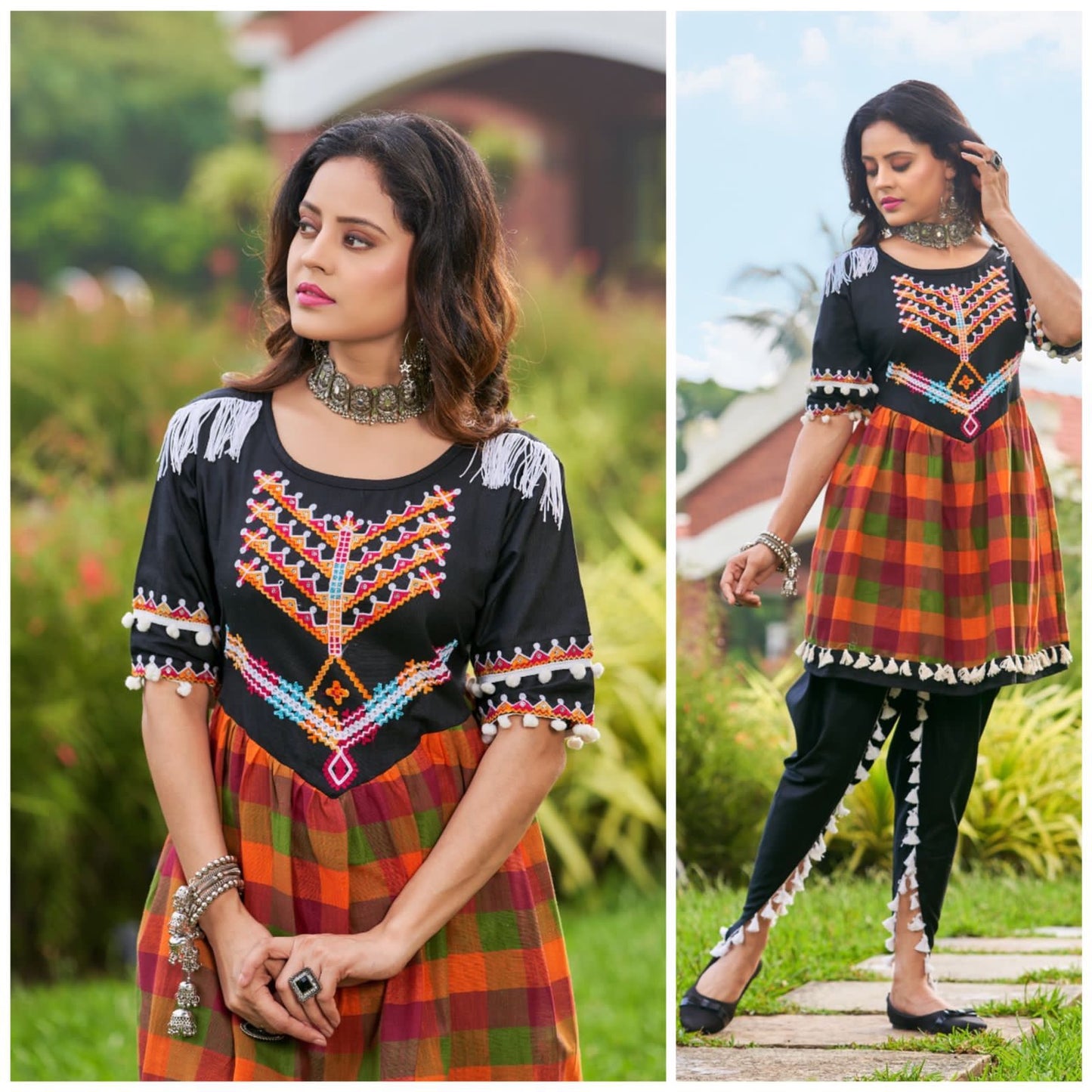 Traditional Khadi Cotton Kediya and Tulip pant