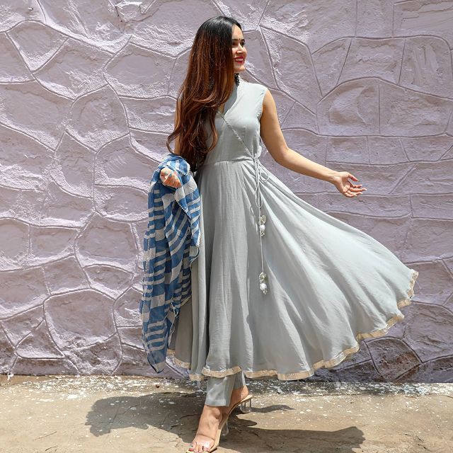 Gorgeous Maska Cotton Silk Kurti With Pent And Dupatta