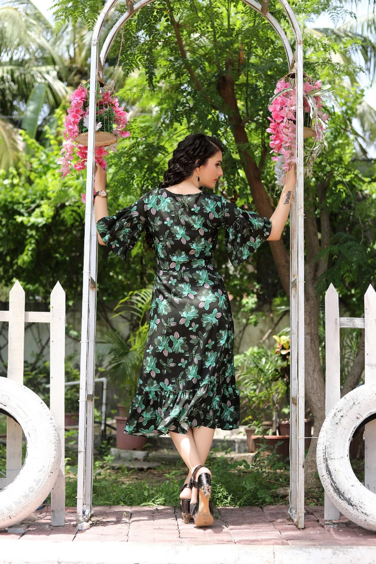 Latest Black Color Designer One Piece Dress