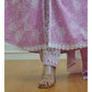 Women's Beautiful Purple Colour Cotton Suit Prints Kurti Pant
