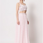 Embellished Mirror Work Semi-Stitched Lehenga & Unstitched Blouse With Dupatta