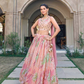 Embroidered Semi-Stitched Lehenga & Unstitched Blouse With Dupatta