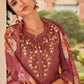 Viscose Rayon Embroidered Kurta With Printed Dupatta Set