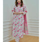 Women's Decorated With Beautiful Cotton Suit Prints Kurti Pant