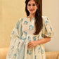 Beautiful Reyon Procin Print Anarkali Kurti with pant and dupatta  Set