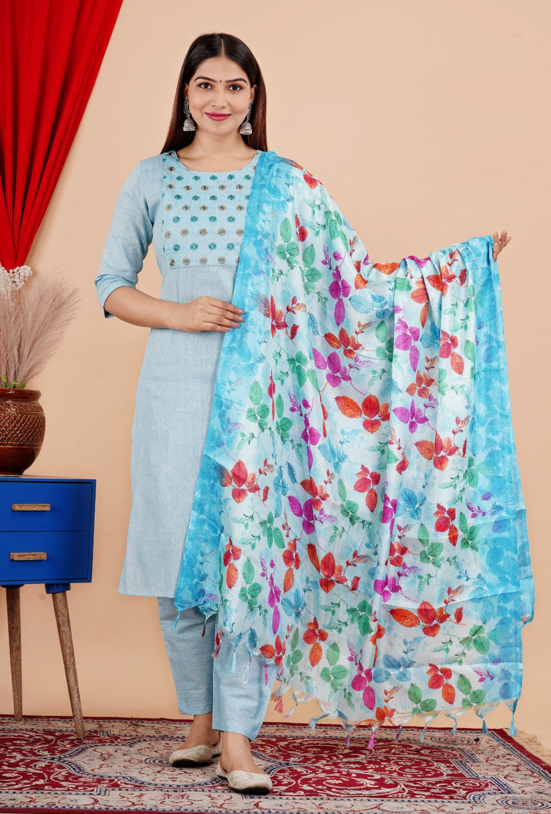 Beautiful Naira Cut Kurti With pent Set