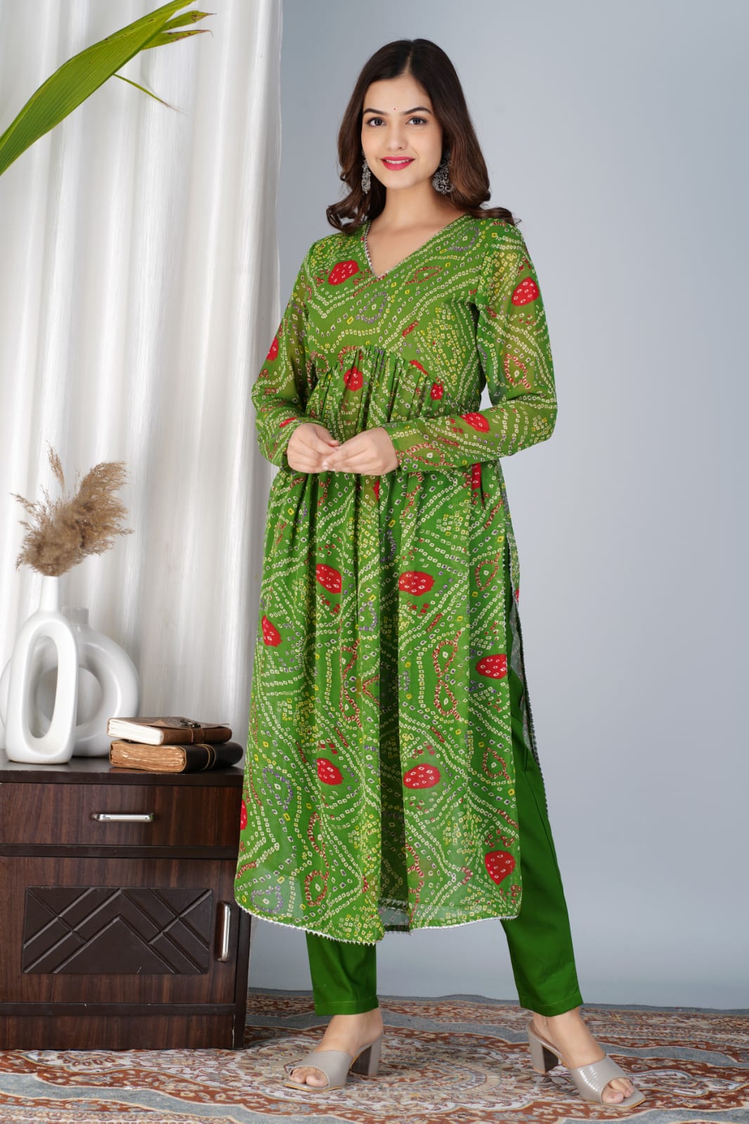 Latest traditional bandhani Print & very soft Dress