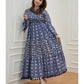 Beautiful Comfortable Blue Colour Printed Gown