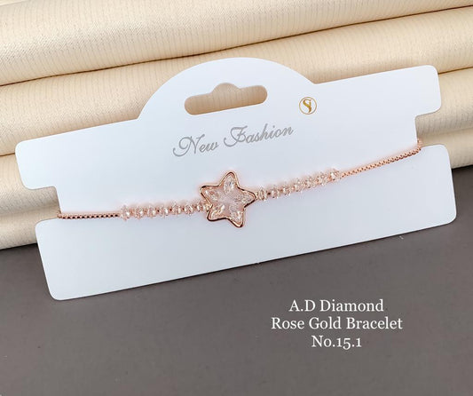 Diamond Rose Gold Bracelet For Girl And Women