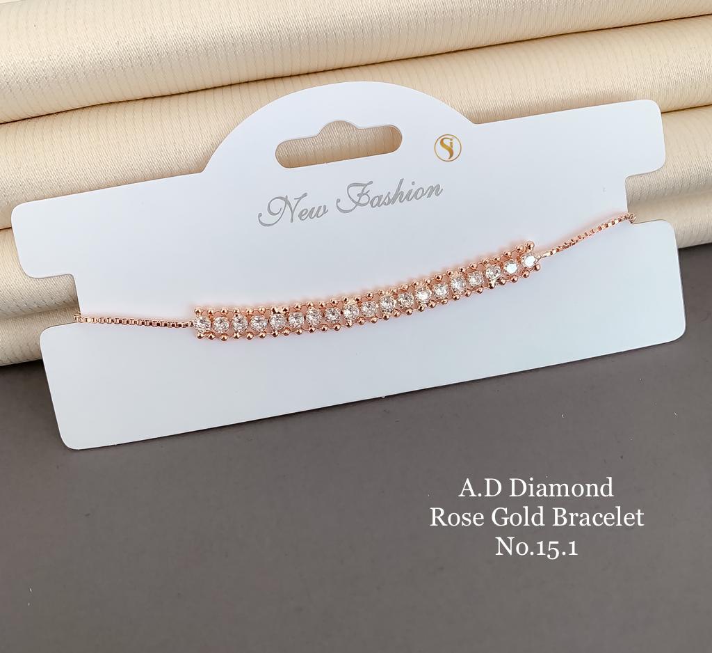 Beautiful Diamond Rose Gold Bracelet For Girl & Women