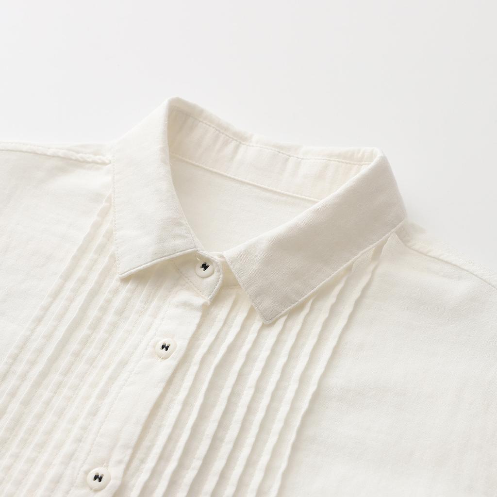 Cotton Solid Long Sleeve Shirt Women