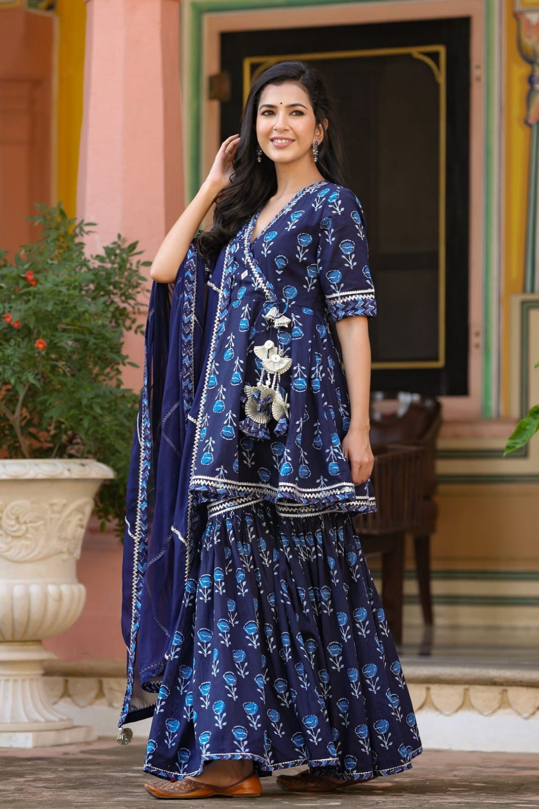 Gorgeous Gottapati Embroidered Cotton Sharara set