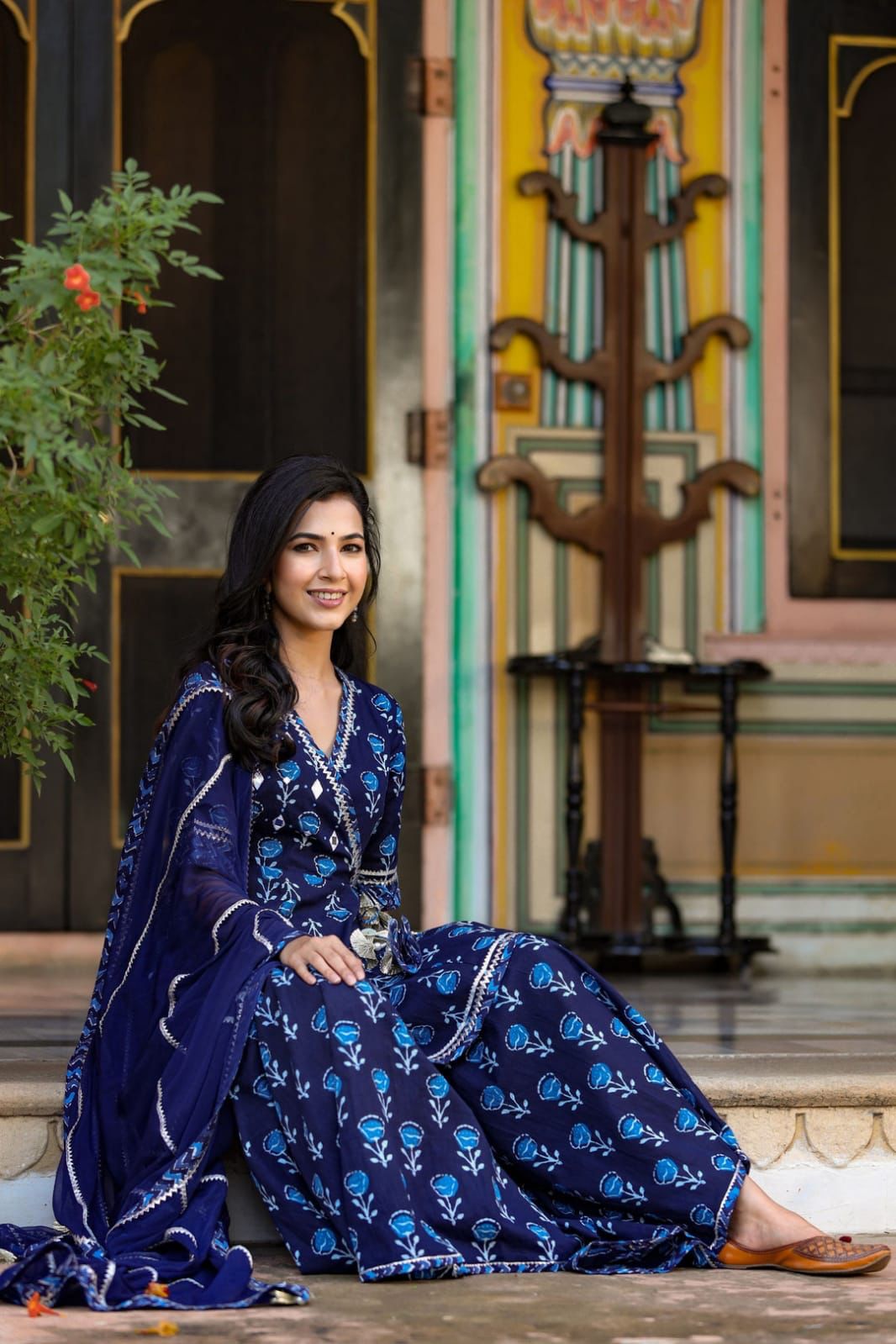 Gorgeous Gottapati Embroidered Cotton Sharara set
