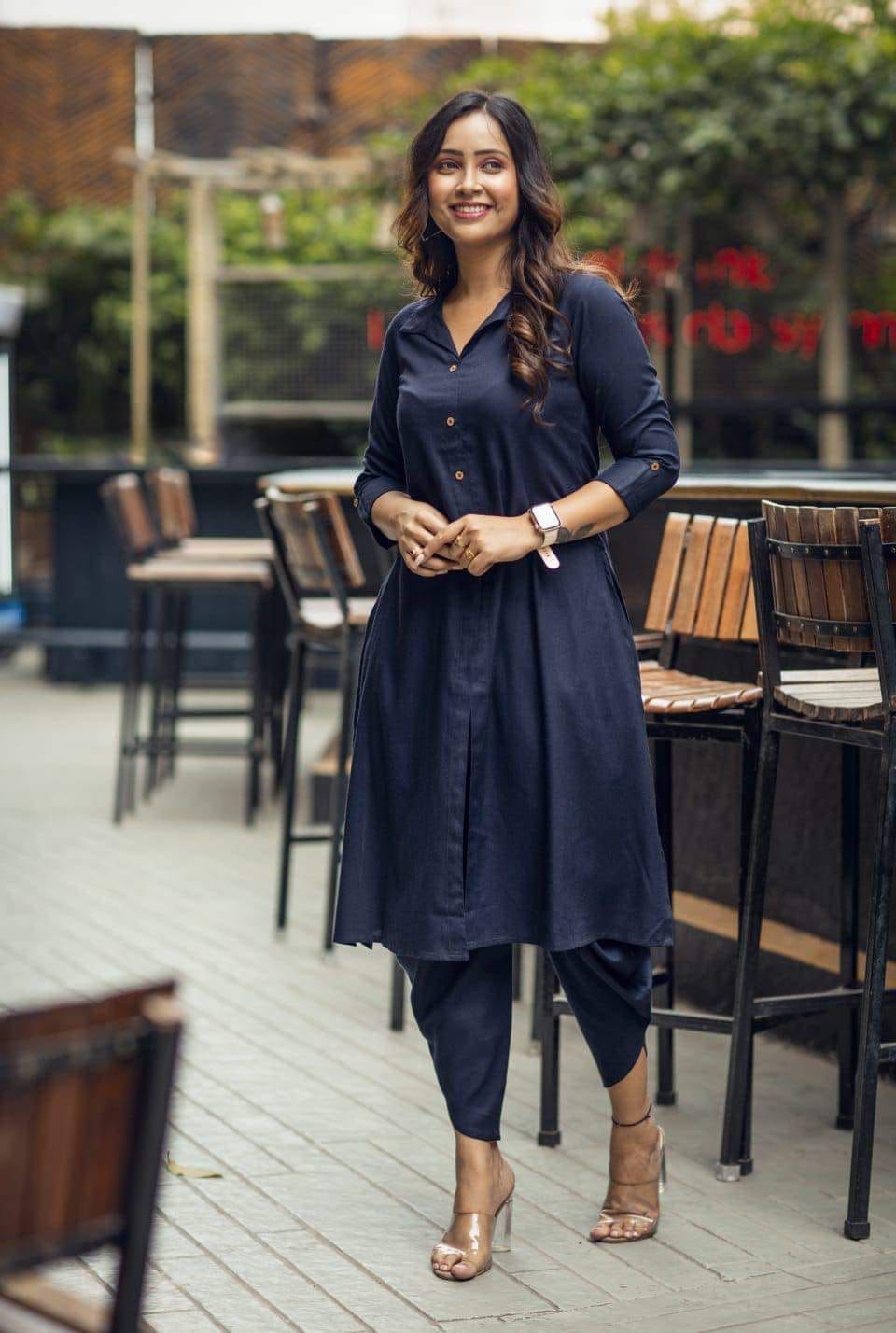 Women Stylish cotton Kurta with Dhoti Pant