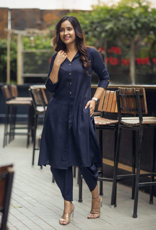 Women Stylish cotton Kurta with Dhoti Pant