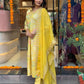 Viscose Muslin Embroidery Work Kurta Set With Dupatta