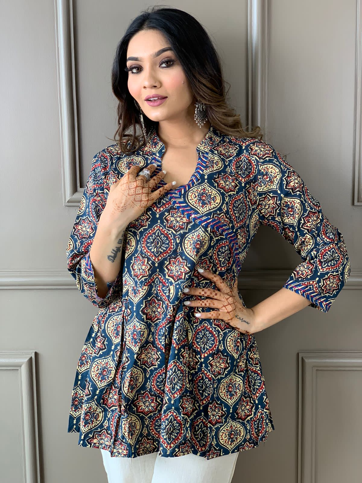 Pure Cotton Angrakha Style Top