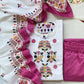 Printed-Embroidered Muslin Kurti With Sequence Dupatta Set