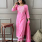 Beautiful kurta with heavy embroidery work with dupatta
