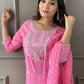 Beautiful kurta with heavy embroidery work with dupatta
