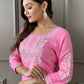 Beautiful kurta with heavy embroidery work with dupatta