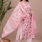 Floral Afghani Embroidery Suit With Dupatta Set