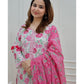 Women's Decorated With Beautiful Cotton Suit Prints Kurti Pant