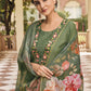 Viscose Rayon Embroidered Kurta With Printed Dupatta Set