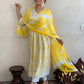 Beautiful Lemon Yellow Kurta & Pant With Dupatta