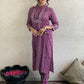 Beautiful Women's Purple Georgette Printed Kurta Set
