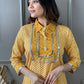 Beautiful Cotton Collar Kurta With Embroidered Lace Work