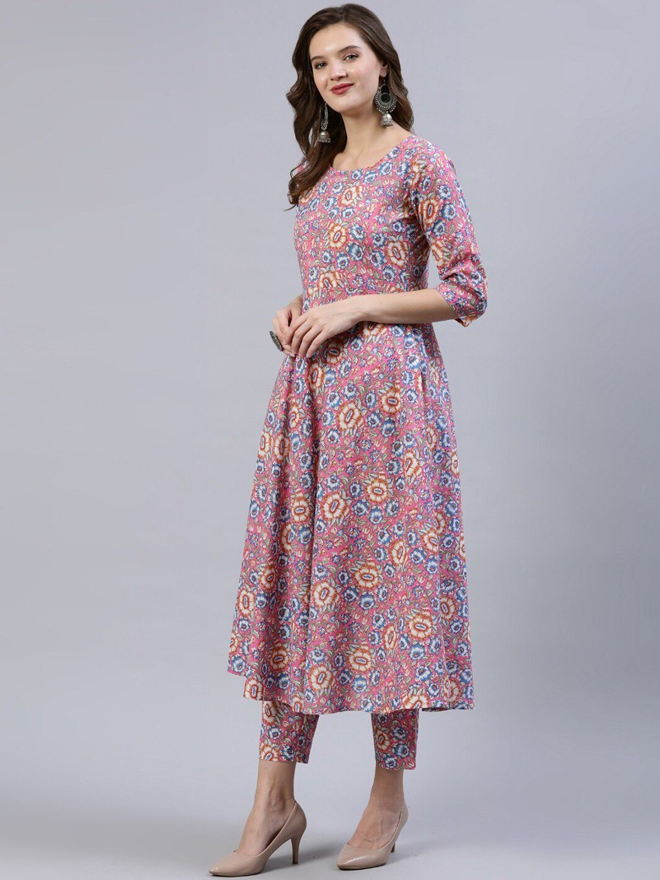 Pure Cotton Fabric Printed Kurta Set With Dupatta