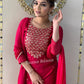 Rayon Embroidered Kurta Set With Dupatta