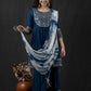Blue Rayon embroidered  Kurta with embroidery work