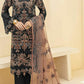 Beautiful Black Faux Georgette Top And Bottom Set
