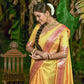 Yellow Banarasi Soft Silk Saree With Butti Weaves