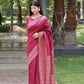 Pink Banglori Silk Saree With Rich Weaving Pallu