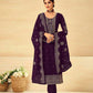 Faux Georgette Purple Top with Plazo And Dupatta