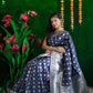 Blue Beautiful Blue Soft Silk Saree With Weaving Silver Zari