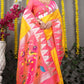 Soft Yellow Silk Paithani Saree With Rich Pallu And Meenakari work