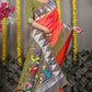 Soft Orange Silk Paithani Saree With Rich Pallu And Meenakari work