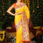 Yellow Banarasi Soft Silk Paithani Saree