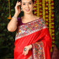 Red Banarasi Soft Silk Paithani Saree