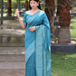 Sky Blue Banglori Silk Saree With Rich Weaving Pallu