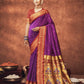 Purple Beautiful Rahi Paithani Saree With Jari Work