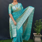 Sky Blue Beautiful Kanchipuram Pure silk handloom saree with Pure Zari