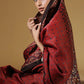 Red Ajarakh Digital Print Muslin Fabric Saree With Rich Glaze .