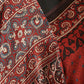 Red Ajarakh Digital Print Muslin Fabric Saree With Rich Glaze .